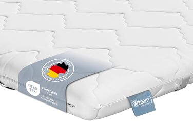 Топер для матраца XDREAM Pure 140x200 см з ергономічним високоякісним холоднопінним наповнювачем, стрічками для фіксації, сертифікат Öko-Tex