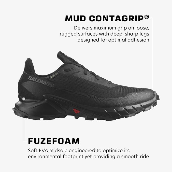 Кросівки для трейлраннінгу Salomon Alphacross 5 Gore-Tex, чорний, 44 EU