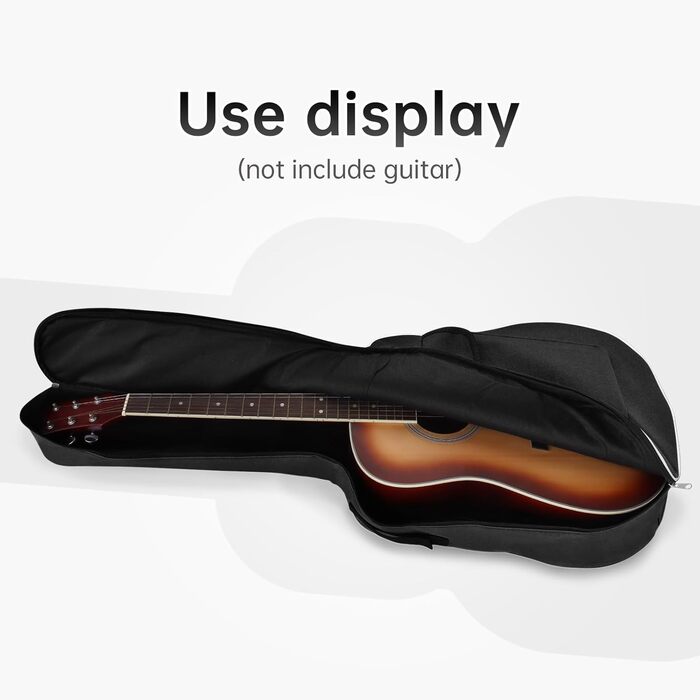 Чохол для акустичної гітари MuzcYM, чорний, з двома регульованими ременями, водонепроникний, 104 см