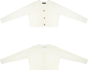 Кардиган жіночий з довгими рукавами Satuun, однотонний, на ґудзиках, болоер, кремовий, XL