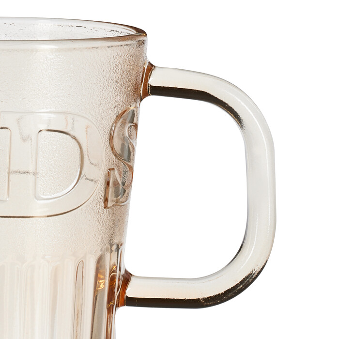 Set of 4 Charming Glass Mugs with Handles