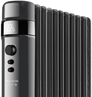 Радіатор масляний Taurus Dakar 7 елементів, 1500W, з термостатом, захист від перегріву, сірий