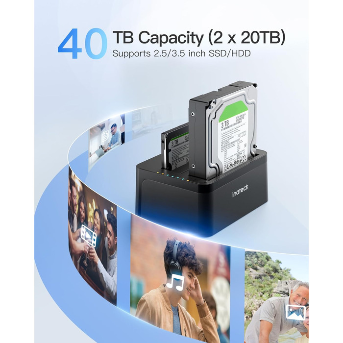 Док-станція Inateck для HDD/SSD 2.5/3.5