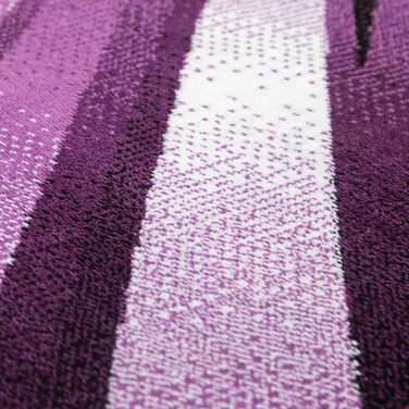 Килим для вітальні, спальні, їдальні, коридору, кухні: сучасний килим з геометричним візерунком, м'який, короткий ворс, легкий у догляді, колір: фіолетовий, 140 x 200 см