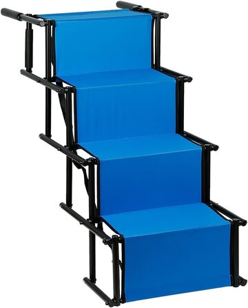 Східці для собак великих та маленьких порід, рампи для собак у машину, складані рампи для собак, антиковзаючі, до 80 кг, блакитні