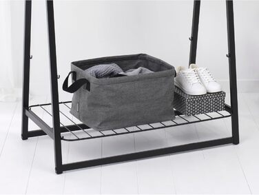 Складаний кошик для білизни Brabantia 35 л, водонепроникний, чорний, м'які ручки, для сухої та мокрої білизни