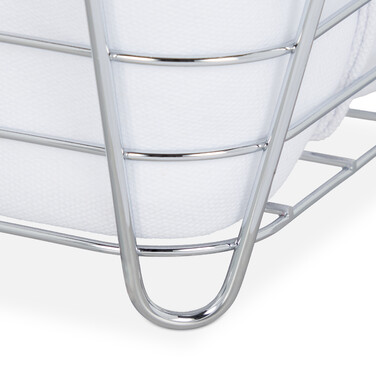 Relaxdays Bread Box Metal with Fabric Insert