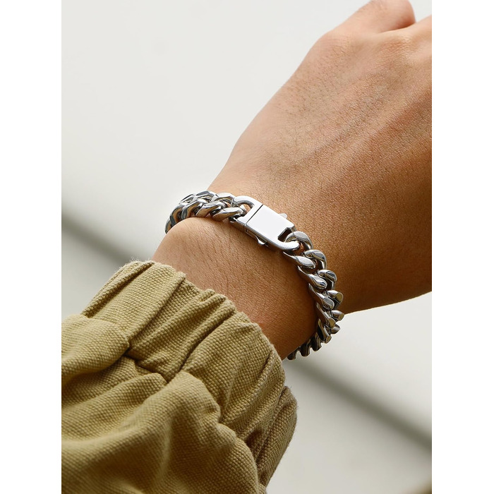 Чоловіча ланцюжок Panzerkette Miami з нержавіючої сталі Bestyle, 21 см, 9 мм | з подарунковою коробкою