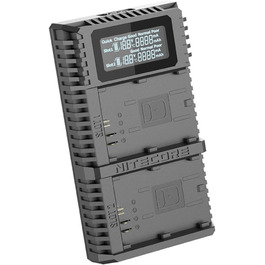 Зарядний пристрій Nitecore UCN2 Pro для Canon LP-E6 (N), чорний (подвійний)