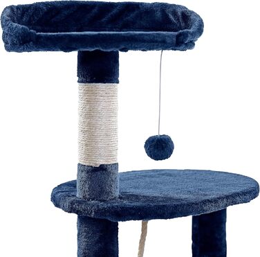 Кігтеточка для котів ESTEXO 112 см XL – ігровий комплекс, кріплення для лазіння, меблі для котів (темно-сірий)