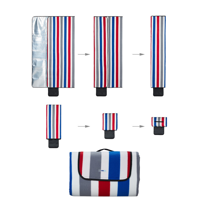Relaxdays XXL Picnic Blanket 200x300 cm Stripes