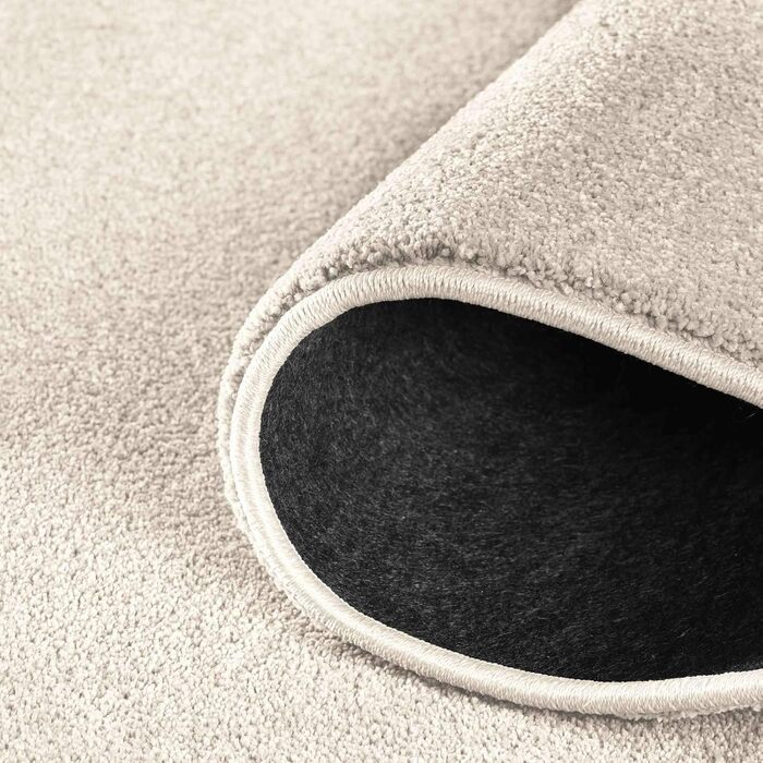 Килим Taracarpet з коротким ворсом, м'який, однотонний дизайнерський килим для дому, 160x220 см, кремовий/білий