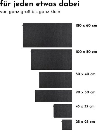 Підкладка під стіл FORMGUT з фетру (90x30 см, світло-сіра) - килимок для ноутбука, XXL мишка, підкладка на стіл, світло-сірий фетр 90 x 30 см