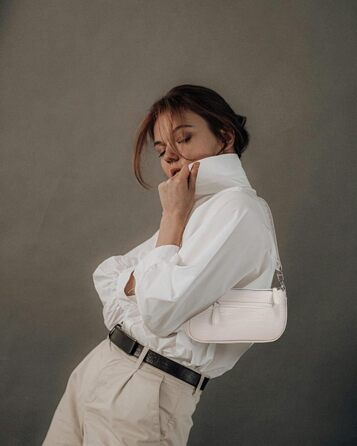 Сумка жіноча LOVEVOOK міні клатч через плече, біла екошкіра - для побачень, вечірок, покупок