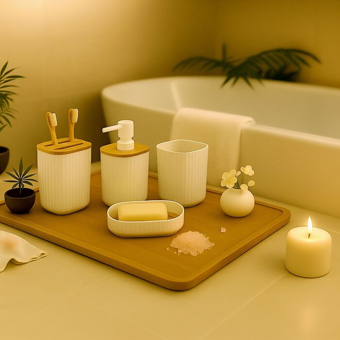Набір для ванної кімнати Relaxdays (6 предметів)