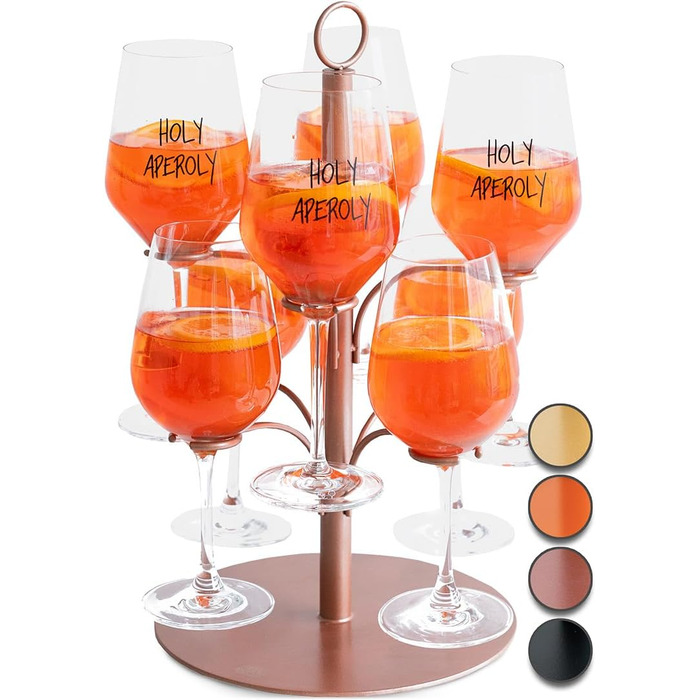 Стійка для коктейлів SpritzUpYourLife - Aperol для 8 келихів, рожеве золото