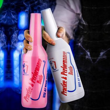 Набір тренувальних пляшок SuproBarware Flair 3 шт – мікс кольорів (білий, рожевий, жовтий), 750 мл, шейкер для коктейлів, пляшка для флейр-барменів