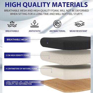 Офісний стіл з регульованими підлокітниками, ергономічний крісло з сітчастою спинкою, підтримкою попереку, регульованою висотою, м'яким сидінням, поворотним на 360°, чорний