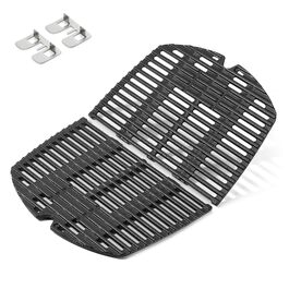 Решітка для гриля Onlyfire з чавуну, сумісна з Weber Q200, Q220, Q240, Q2000, Q2200, Q2400 (замінник Weber 7645, 2 шт.)
