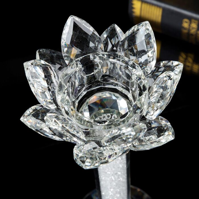 Кришталевий підсвічник Лотос London Boutique, набір 2 шт., декор із кристалами Swarovski, подарункова упаковка