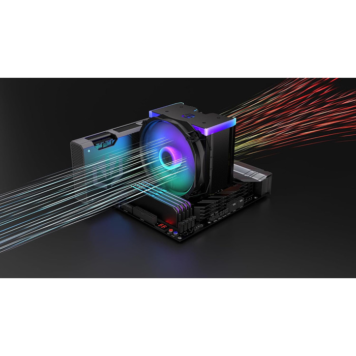 Система охолодження CPU Endorfy Fortis 5 Black ARGB з вентиляторами 140 мм та 120 мм, підтримка AM4, AM5, LGA1700, LGA1200