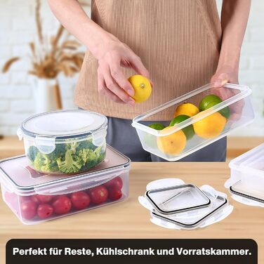 Набір контейнерів для зберігання YASHE SE-38PCS: 19 контейнерів та 19 кришок, BPA-Free, для кухні