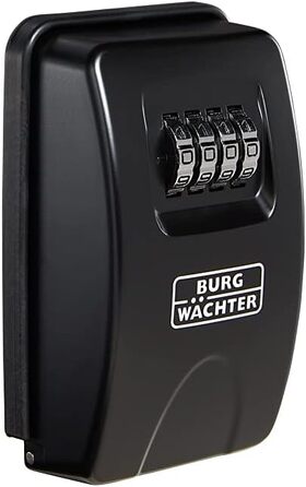 Ключниця-сейф Burg Wächter Key Safe 10 SB з 4-цифровим кодом для зовнішнього та внутрішнього встановлення, чорна