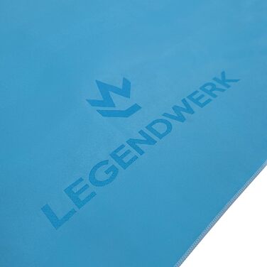 Рушник з мікрофібри Legendwerk® 160x80 см – швидковисихаючий, компактний, для подорожей, спорту та відпочинку на природі – легкий, стильний, з сумкою та петлею для підвішування. 1 шт (Світло-блакитний)