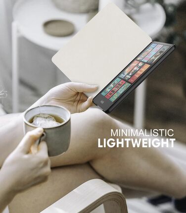 Чохол MoKo для Kindle Paperwhite 12th Gen (2024) та Kindle Colorsoft Signature Edition (2024), PU-захист, авто-сон/пробудження, PC-кришка, квітковий дизайн на білому тлі