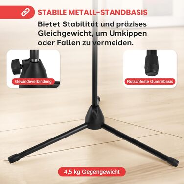 Підставка для мікрофону Pyle, універсальна, регульована висота 85-153 см