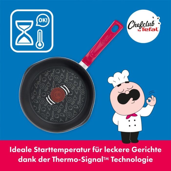 Каструля Tefal Chefclub Brat 16 см з антипригарним покриттям Titanium, індукційна, з термоіндикатором (зелена)
