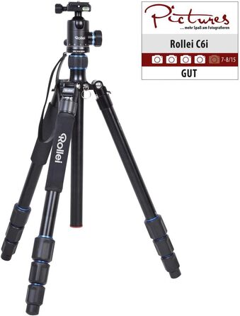 Штатив Rollei C6i з головкою та сумкою - алюміній, сумісний з Arca Swiss, чорний
