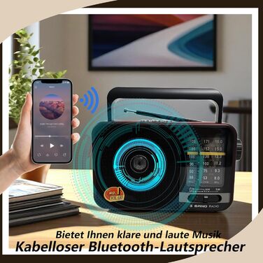 Портативна радіоприймач Klein з сонячною панеллю та акумулятором 1200mAh, AM/FM/SW, 8W динамік, TWS, USB/TF, для кемпінгу, надзвичайних ситуацій та відпочинку на природі (Сірий/Червоний)