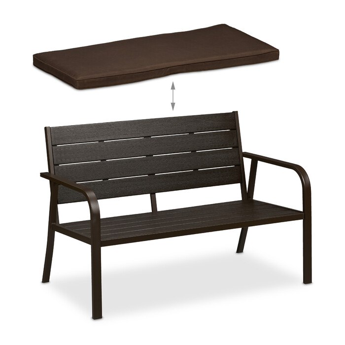 Relaxdays Garden Bench with Cushion