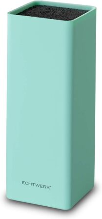 Echtwerk Universal Knife Block, Knife Holder, Kitchen Knife Organizer, practical knife stand, space-saving knife storage with brush insert, flexibly configurable, light blue, 30 cm