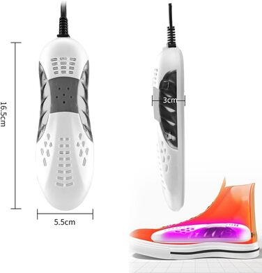 Електричний сушильник для взуття USB з УФ-світлом, антибактеріальний, для взуття, рукавичок, шкарпеток, лижних черевиків, білий