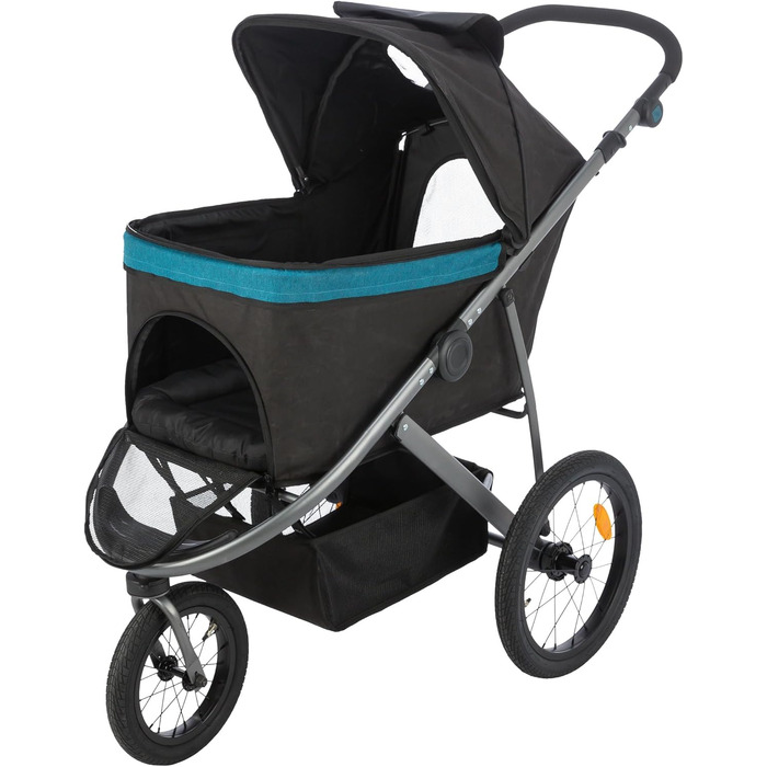 Візок для собак TRIXIE, чорний/Petrol, 60x112x120 см, до 20 кг, 12.5 кг - 28960