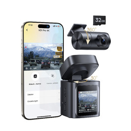 Автомобільний відеореєстратор Baseus VD1 Pro 4K+1080P з сонячною панеллю, режимом паркування, STARVIS нічним баченням, GPS, 5GHz Wi-Fi та карткою пам'яті 32GB