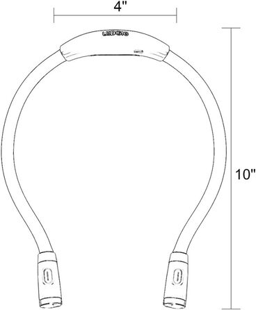 LED лампа на шию LEDGLE для читання, перезаряджувана, 3 режими яскравості, гнучка, 6500-7000K, жовтий світ