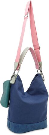 Сумка жіноча Fritzi Izzy Olga Canvas Hobo, веганська, з регульованим ременем, 37x27x17 см, багатокольорова (Navy)