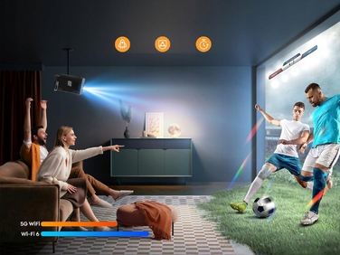 Проектор Heelly Smart TV: 20000 Лм, Android, WiFi, Full HD, підтримка 4K, автофокус