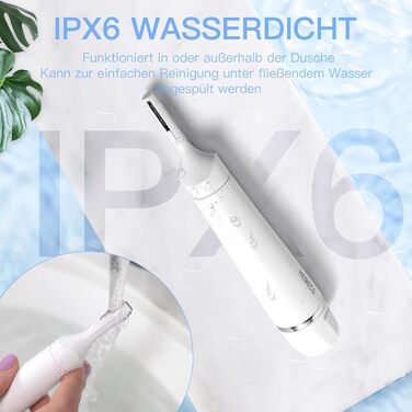 Електричний триммер для волосся на обличчі 3-в-1 для жінок. Триммер для брів, обличчя, тіла. Бездротовий, водонепроникний. Білий