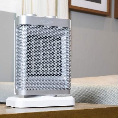 Керамічний обігрівач Cecotec Ready Warm 6100: поворотний, 1500 Вт, 3 режими, термостат, захист від перекидання, для кімнат до 20 м², білий