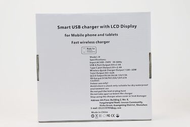 Зарядний пристрій Schnellladestation PD20W QC3.0 7-в-1 з LCD дисплеєм, USB-хаб для iPhone, iPad, Samsung, Huawei (Чорний)