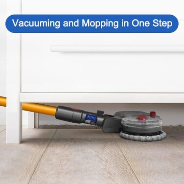 Електрична насадка для пилососів Dyson V11, V10, V7, V8, V15 DrRobor з водяним баком та 12 миючих моп-головок