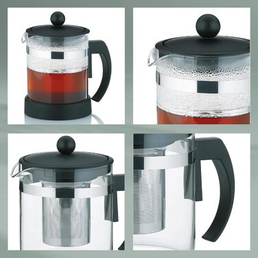 Kela 16922 Glass Teapot with Stainless Steel Infuser (0.7 L, Auron)