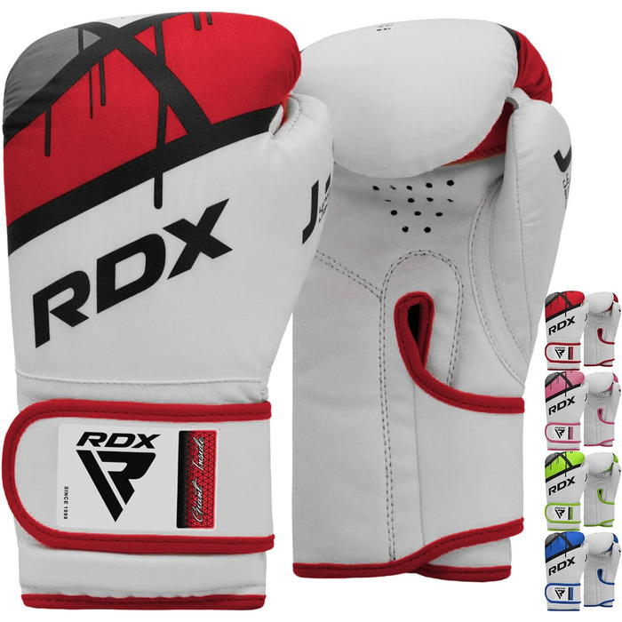 Боксерські рукавички для дітей RDX Junior, Maya Hide, вентильована долоня, для спарингу, кікбоксингу, ММА, 6OZ, зелені