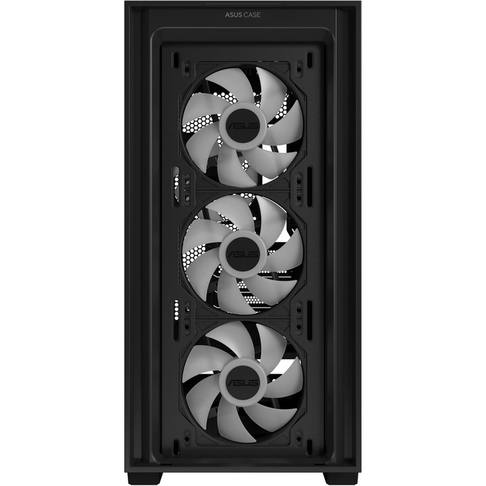Корпус ПК ASUS A21 Plus TG ARGB Black MicroATX з RGB підсвічуванням, Mesh-панель, підтримка 360-мм радіаторів та відеокарт до 380 мм