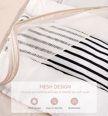 Органайзер для валізи Meowoo, 8-кількість, набір кубиків для пакування, для подорожей та бізнесу, з кишенями для одягу, для зберігання багажу, система організації (Бежевий-9шт)