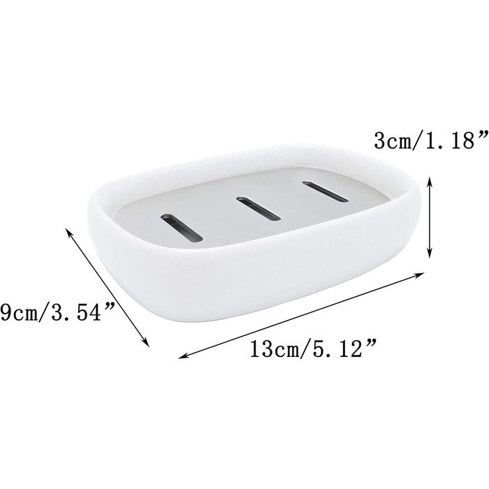 Миска для мила Lofekea з кераміки та нержавіючої сталі, двошарова мильниця для ванної та душу
